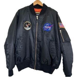 Alpha Industries NASA Apollo MA-1 Bomber Jacket Patches - Black XXL
